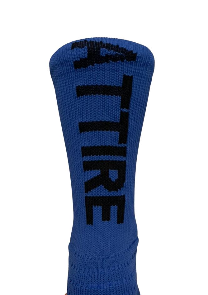 Dri-Fit Baller Attire Sport Socks Blue with Black