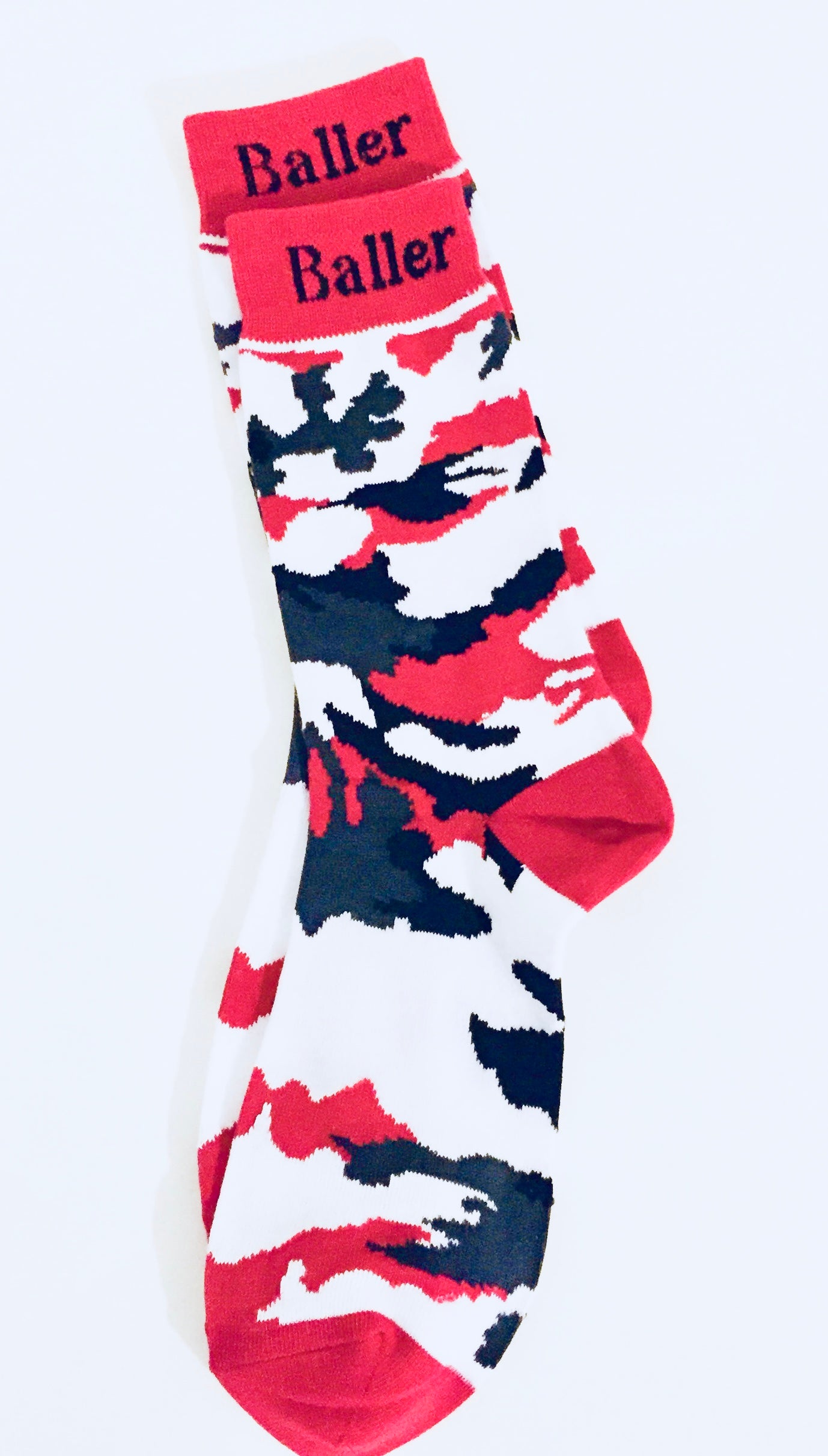 Red Camouflage Socks