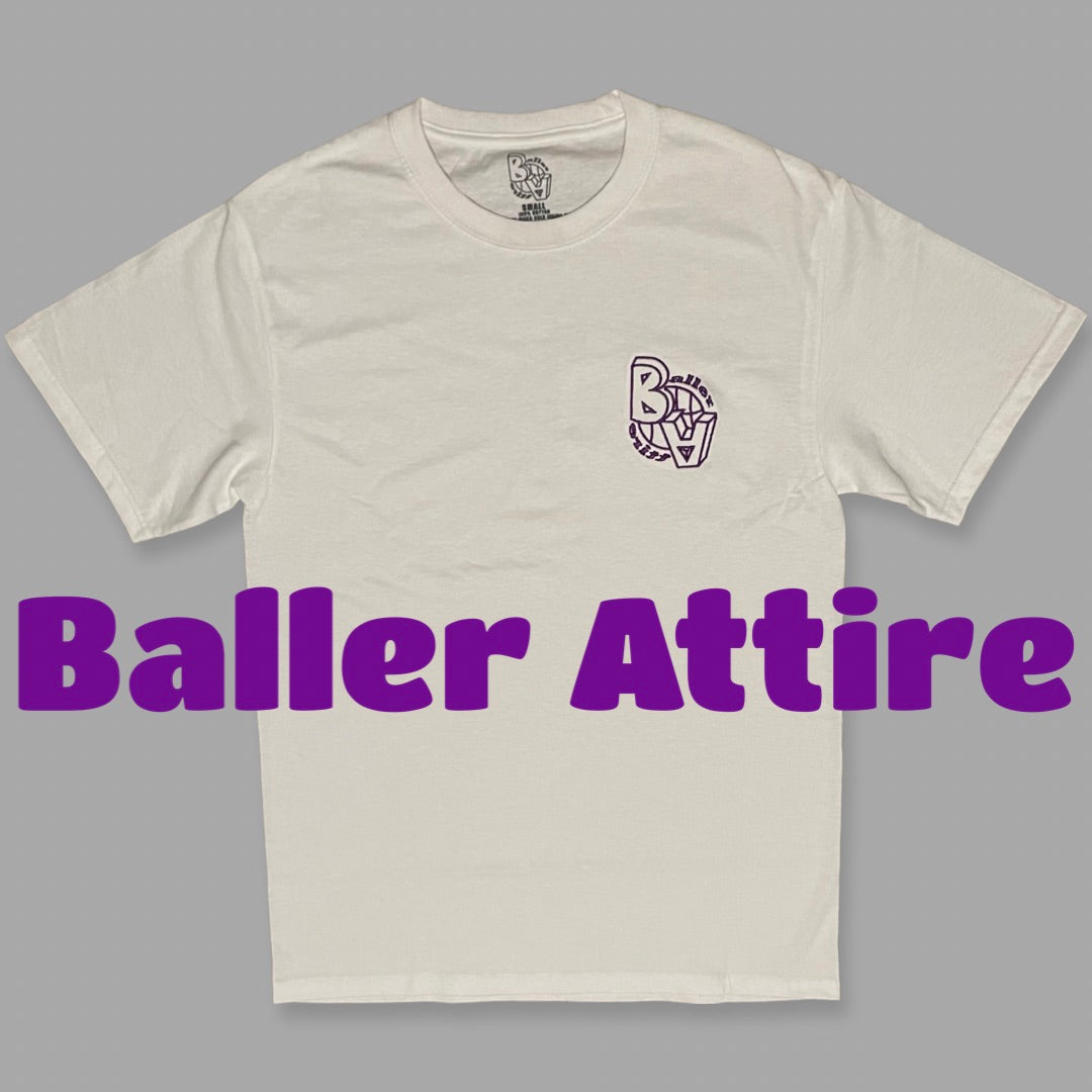 Baller Attire T-shirt White/Purple