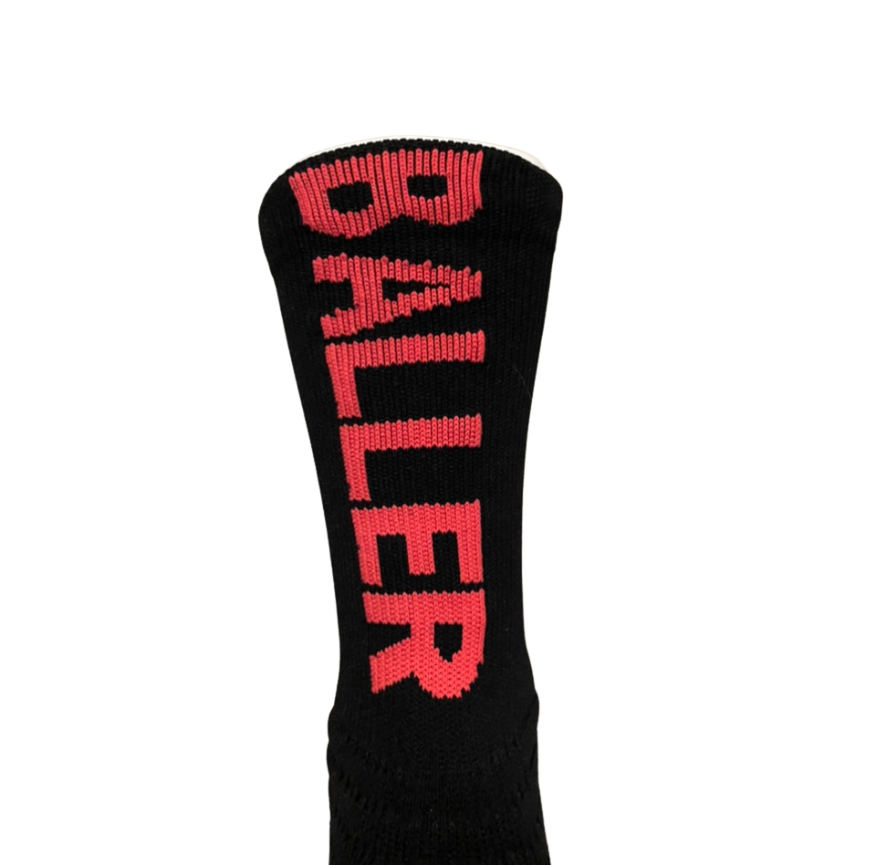 Dri-Fit Baller Attire Sport Socks Black with Pink