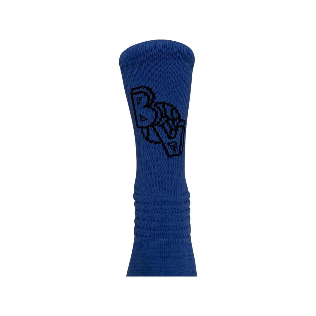 Dri-Fit Baller Attire Sport Socks Blue with Black