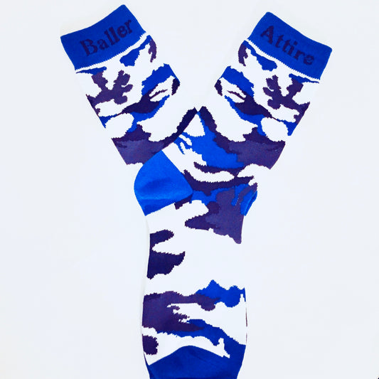 Blue Camouflage Socks